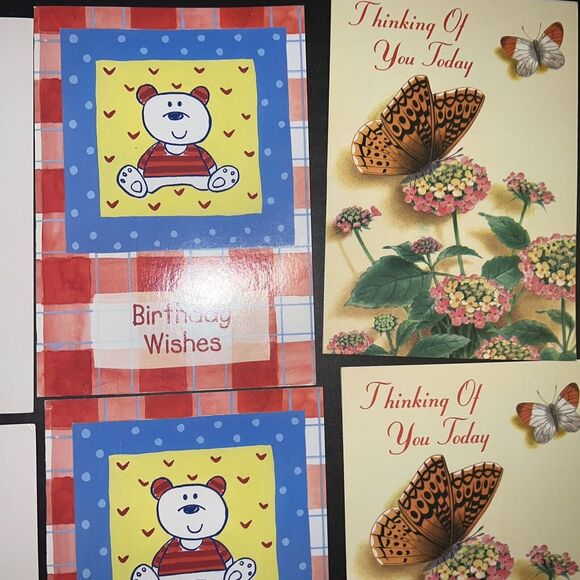 VINTAGE 1999 postcard lot 22 HAPPY BIRTHDAY WISHES A GIFT LOVE SYMPATHY THINKING - Picture 6 of 7